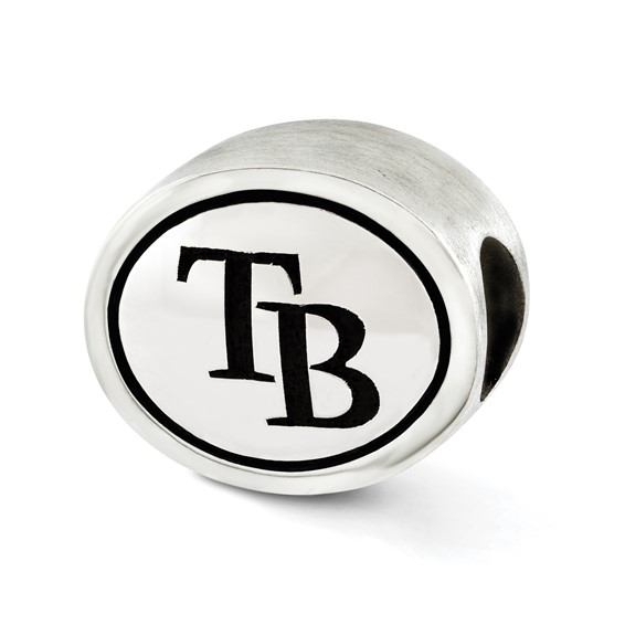 Sterling Silver MLB Siskiyou Buckle Antiqued Tampa Bay Rays Bead