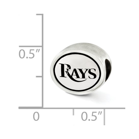 Sterling Silver MLB Siskiyou Buckle Antiqued Tampa Bay Rays Bead