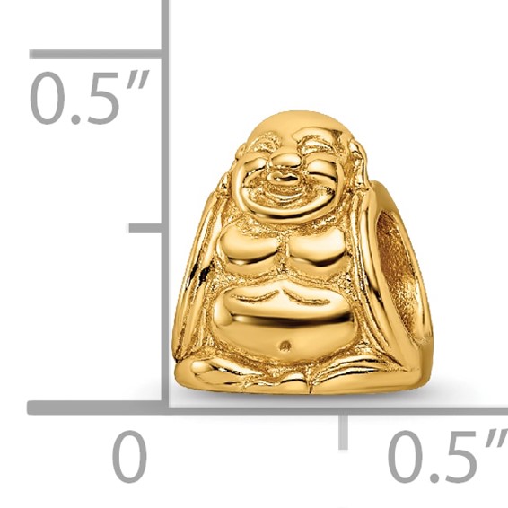Sterling Silver Gold-plated Reflections Buddha Bead