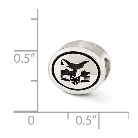 Sterling Silver Antiqued New York University Collegiate Bead