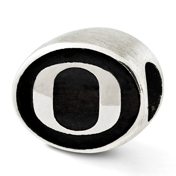 Sterling Silver Antiqued University of Oregon Collegiate Bead