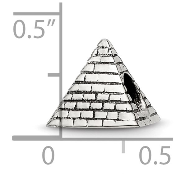 Sterling Silver Reflections Pyramid Bead