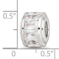 Sterling Silver Reflections Clear CZ Bead view 4