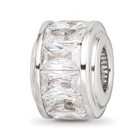 Sterling Silver Reflections Clear CZ Bead view 1