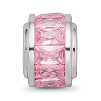 Sterling Silver Reflections Pink CZ Bead view 5