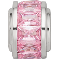 Sterling Silver Reflections Pink CZ Bead view 3