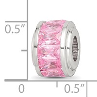 Sterling Silver Reflections Pink CZ Bead view 4