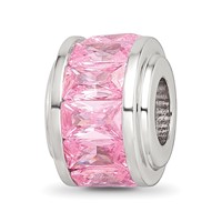 Sterling Silver Reflections Pink CZ Bead view 1