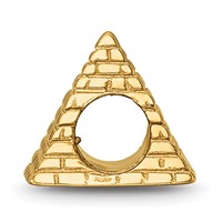Sterling Silver Gold-plated Reflections Pyramid Bead view 2