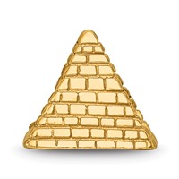 Sterling Silver Gold-plated Reflections Pyramid Bead view 3