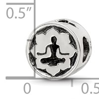 Sterling Silver Reflections Yoga Lotus Bead view 4