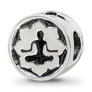 Sterling Silver Reflections Yoga Lotus Bead