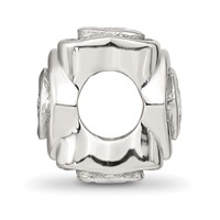 Sterling Silver Reflections Clear CZ Heart Bead view 2