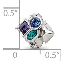 Sterling Silver Reflections Crystals Bead view 4