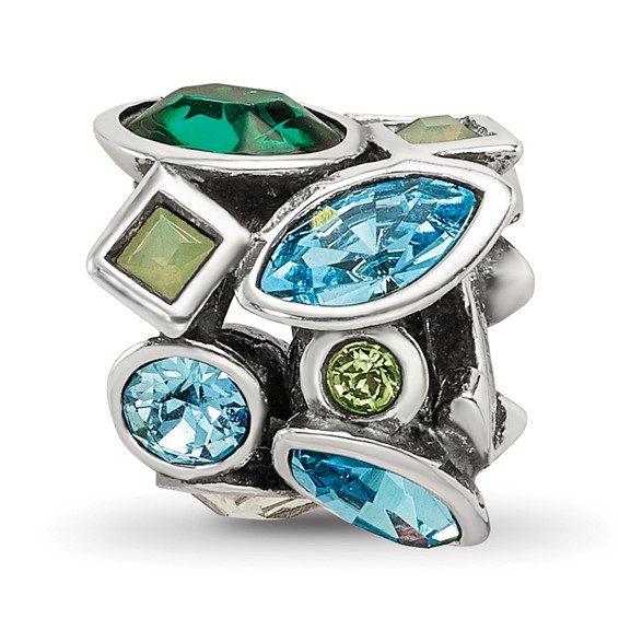 Sterling Silver Reflections Crystals Bead