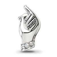 Sterling Silver Reflections Crystals Mother & Child Hand Bead view 5