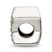 Sterling Silver Reflections Crystal Star Bead view 2