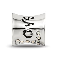 Sterling Silver Reflections Crystal Love Bead view 3