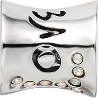 Sterling Silver Reflections Crystal Love Bead view 4
