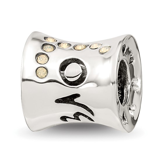 Sterling Silver Reflections Crystal Love Bead