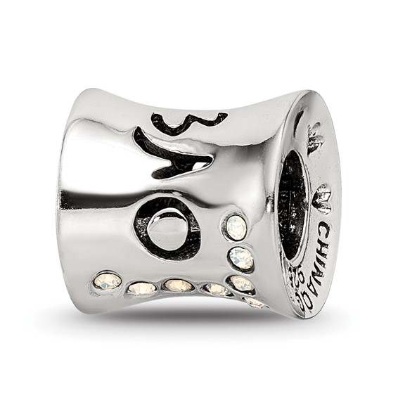 Sterling Silver Reflections Crystal Love Bead