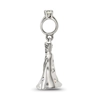 Sterling Silver Reflections Crystals Wedding Dress Bead view 2