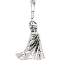Sterling Silver Reflections Crystals Wedding Dress Bead view 3