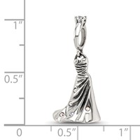 Sterling Silver Reflections Crystals Wedding Dress Bead view 4