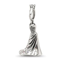Sterling Silver Reflections Crystals Wedding Dress Bead view 1