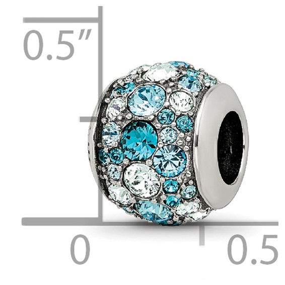 Sterling Silver Reflections Crystal Seaside Bead