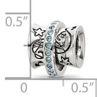 Sterling Silver Reflections Crystals Nouveau Spinner Bead view 4