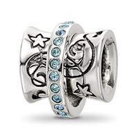 Sterling Silver Reflections Crystals Nouveau Spinner Bead view 1