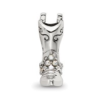 Sterling Silver Reflections Crystals Boot Bead view 3