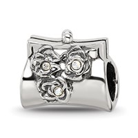 Sterling Silver Reflections Crystals Clutch Bead view 1