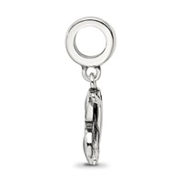 Sterling Silver Reflections Black Enamel Sunglasses Dangle Bead view 2