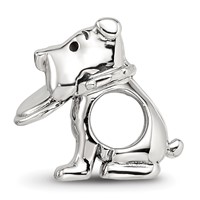 Sterling Silver Reflections Dog with Flying Disc Bead view 2