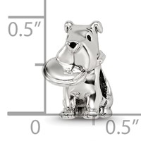 Sterling Silver Reflections Dog with Flying Disc Bead view 5