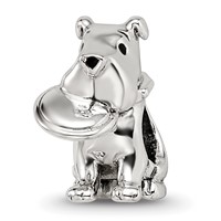 Sterling Silver Reflections Dog with Flying Disc Bead view 1