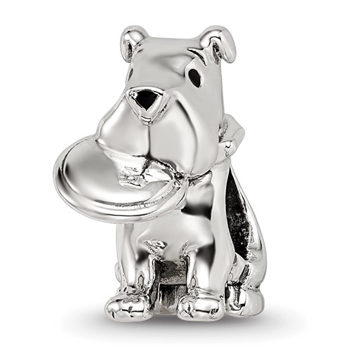 Sterling Silver Reflections Dog with Flying Disc Bead