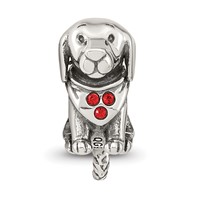 Sterling Silver Reflections Crystal Dog Bead view 3