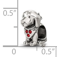 Sterling Silver Reflections Crystal Dog Bead view 4