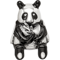 Sterling Silver Reflections Black Enamel Mama Panda Bead view 3