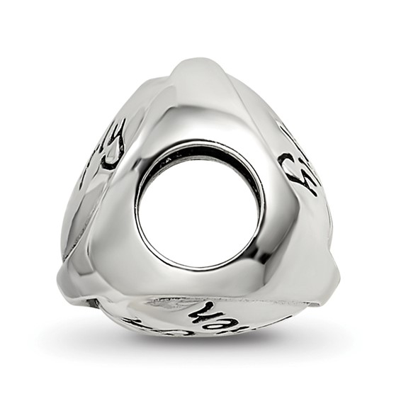 Sterling Silver Reflections Live Simply Trilogy Bead