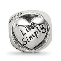 Sterling Silver Reflections Live Simply Trilogy Bead view 3