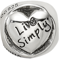 Sterling Silver Reflections Live Simply Trilogy Bead view 4