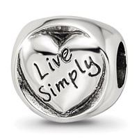 Sterling Silver Reflections Live Simply Trilogy Bead view 1