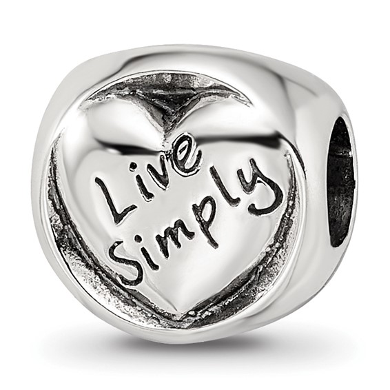 Sterling Silver Reflections Live Simply Trilogy Bead