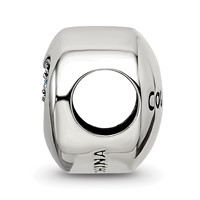 Sterling Silver Reflections Mar Blue Crystal Courage Heart Bead view 2