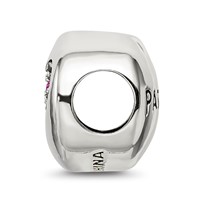 Sterling Silver Reflections July Red Crystal Passion Heart Bead view 2