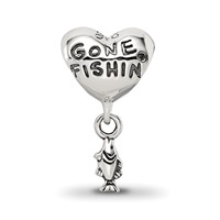 Sterling Silver Reflections Gone Fishin Dangle Bead view 3